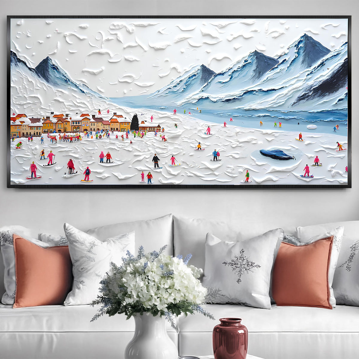 Snow Mountain Abstract Wall Art II