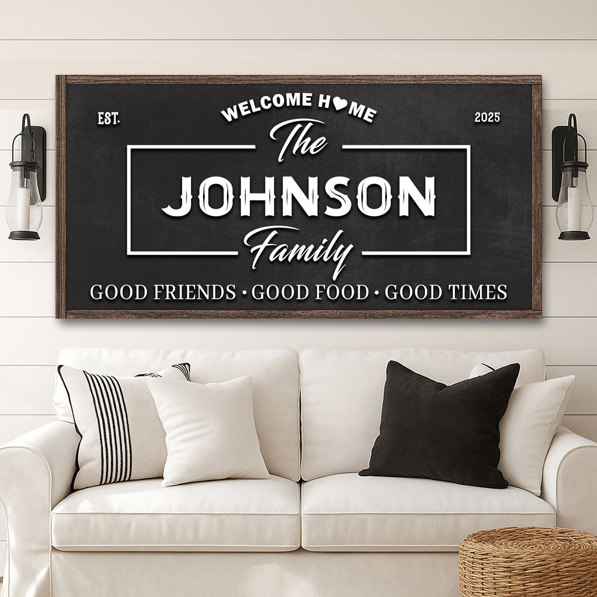 Personalized Welcome Home Wall Sign