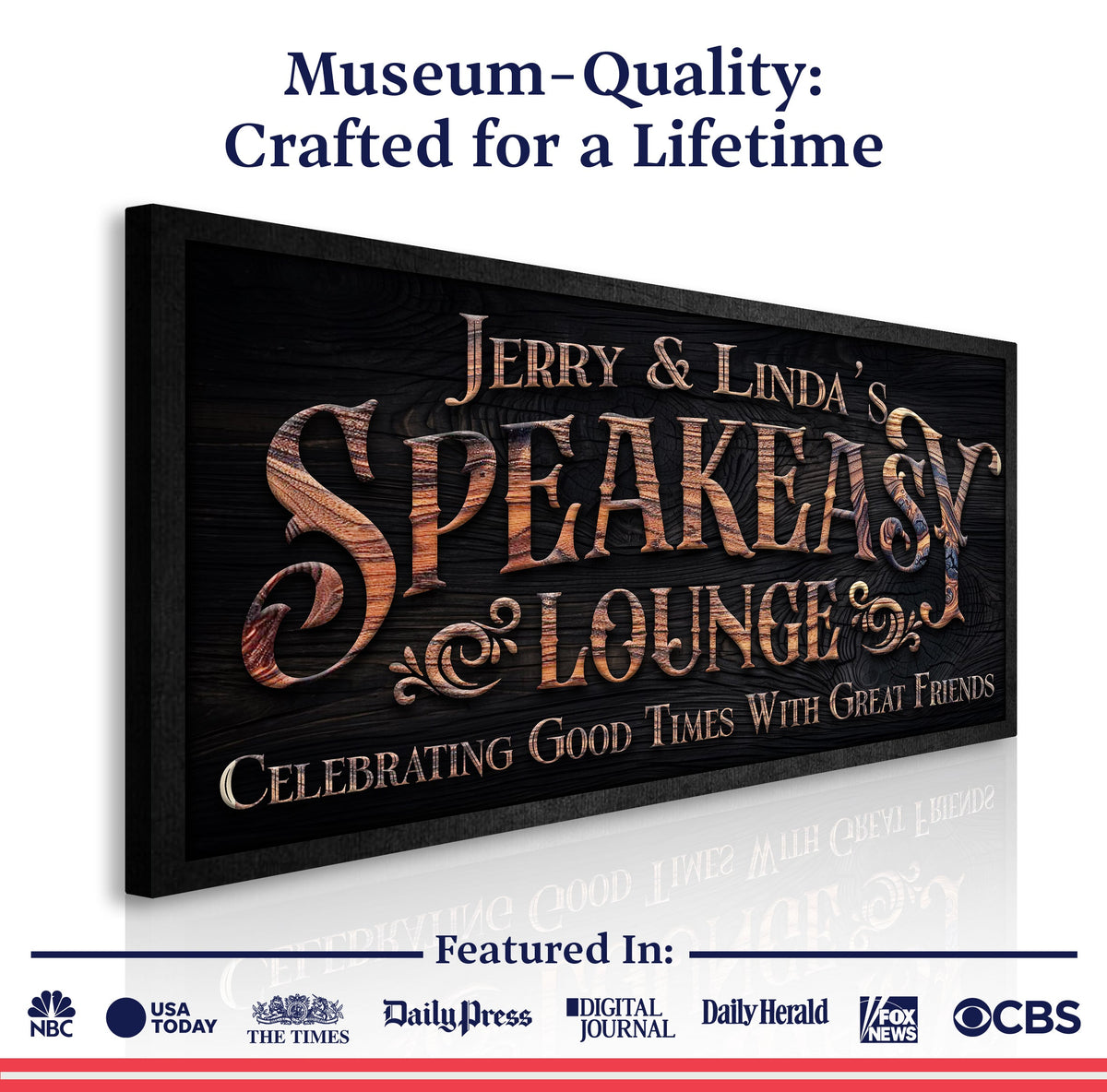 Personalized Speakeasy Lounge Wall Sign