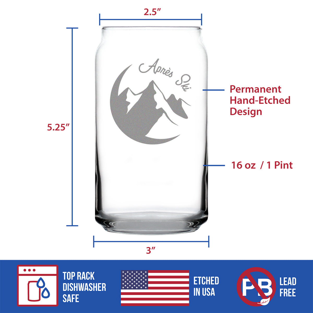 Apres Ski Beer Can Glass (16 oz)