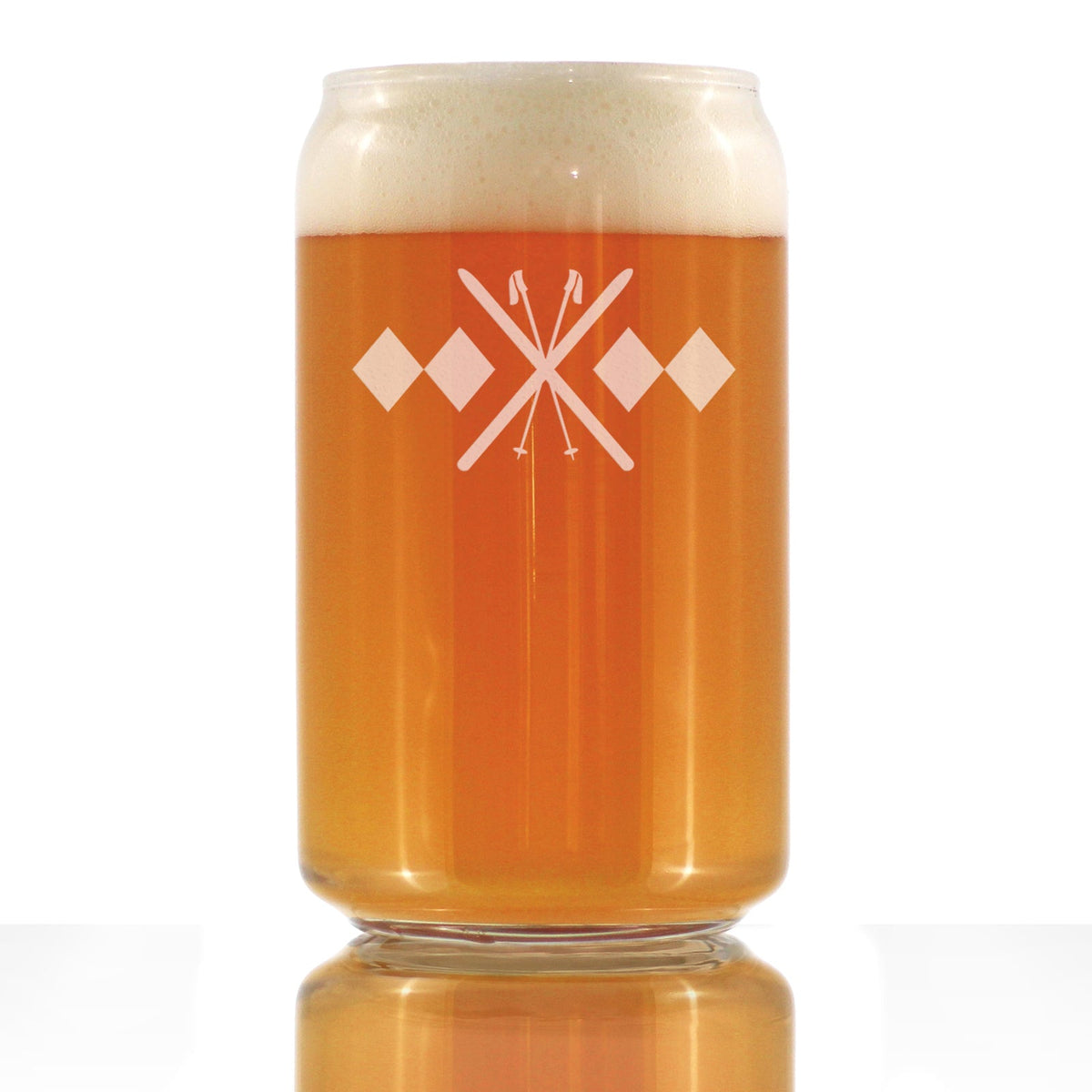 Double Black Diamond Beer Can Glass (16 oz)