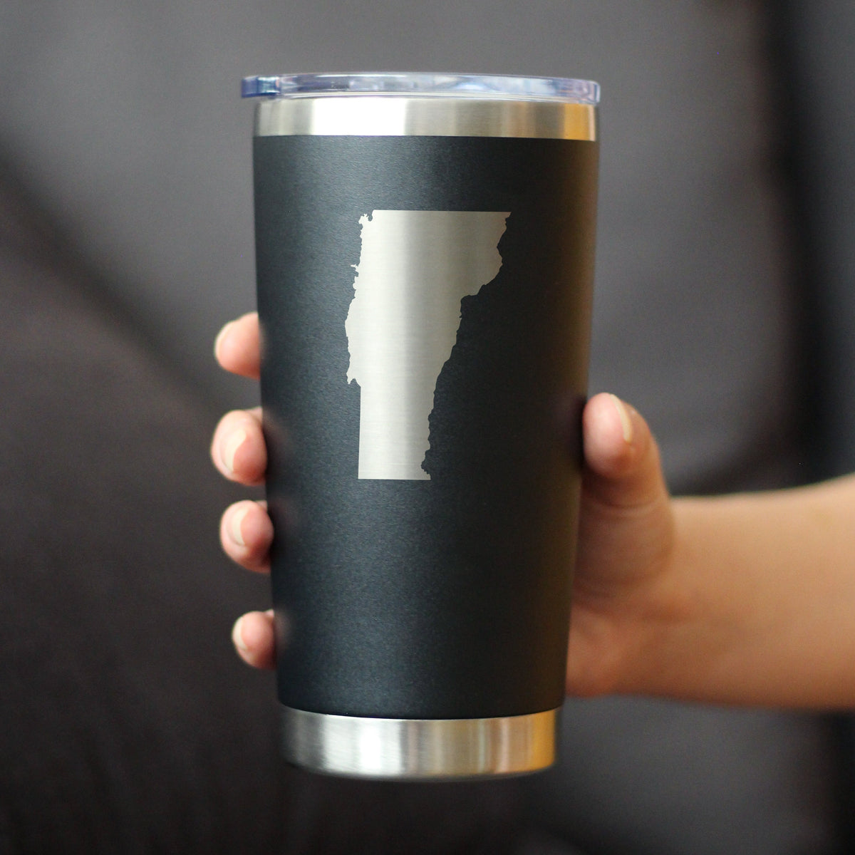 Vermont State Outline Coffee Tumbler (20 oz)
