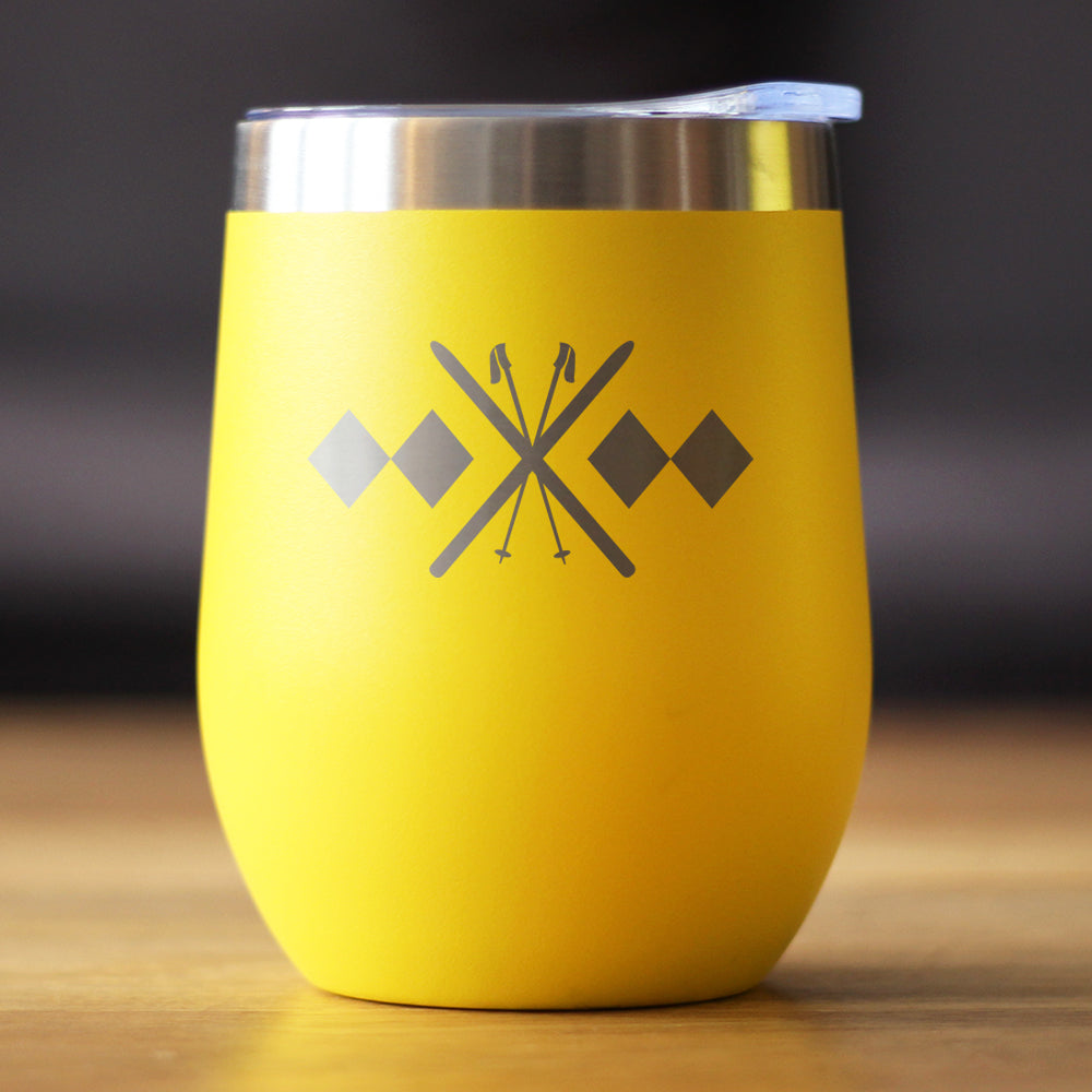 Double Black Diamond Wine Tumbler (12 oz)