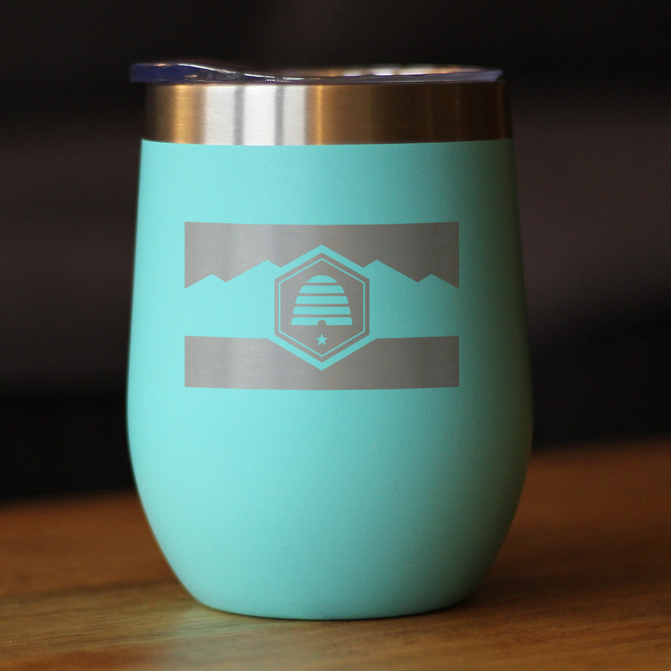 Utah Flag Wine Tumbler (12 oz)