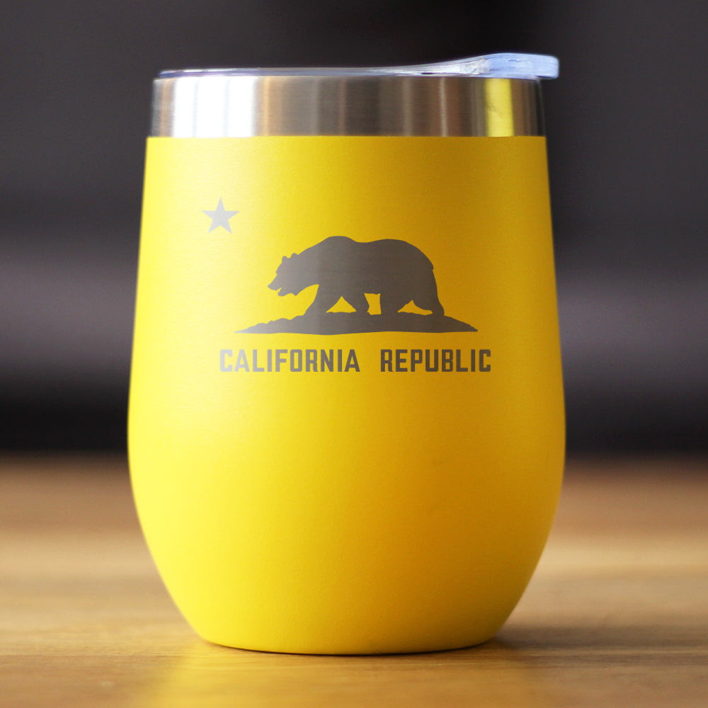 California Flag Wine Tumbler (12 oz)