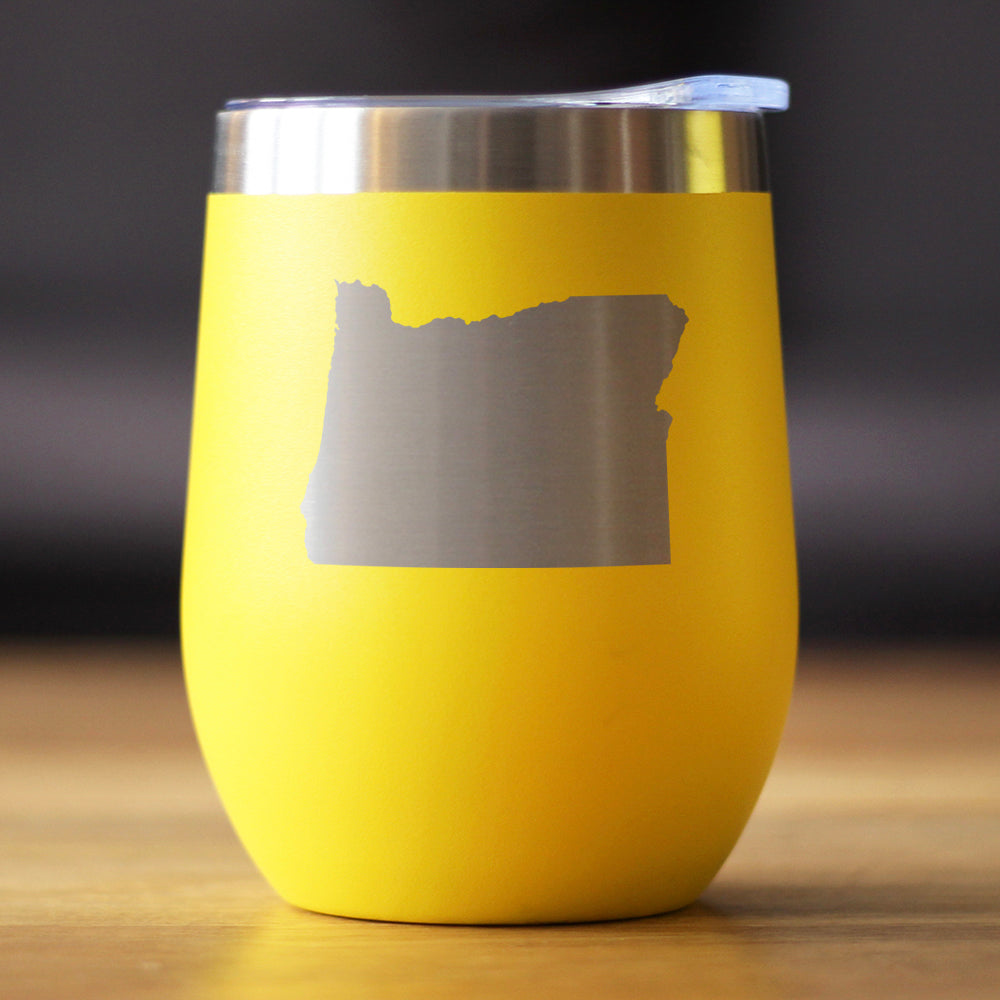 Oregon State Outline Wine Tumbler (12 oz)