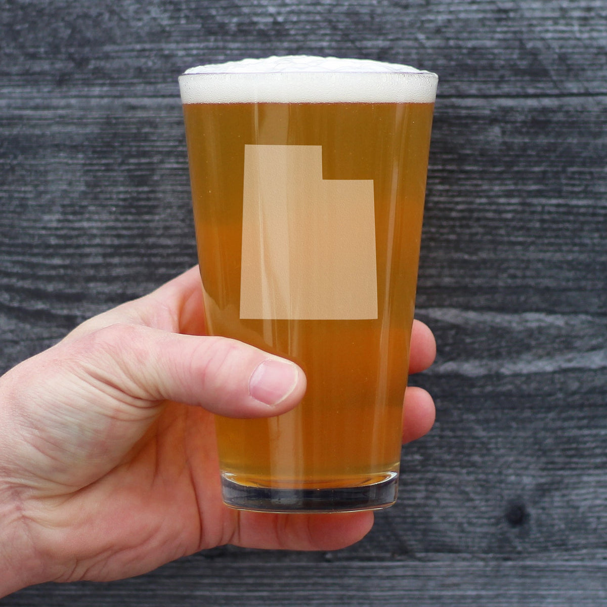 Utah State Outline Pint Glass (16 oz)