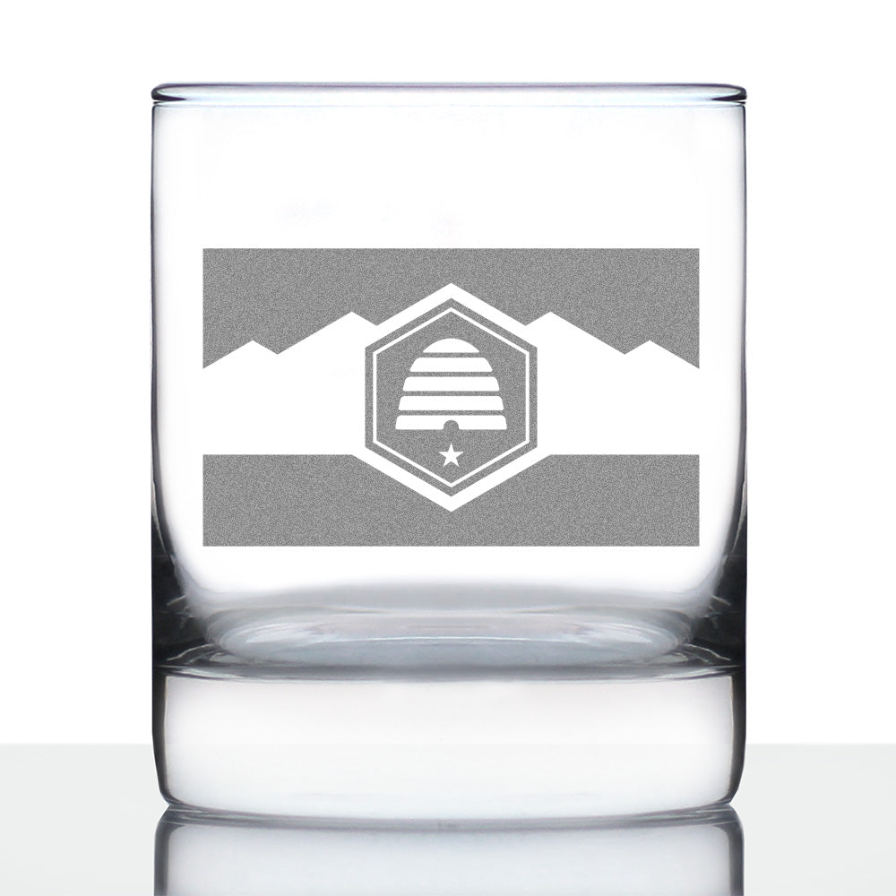 Utah Flag Rocks Glass (10.25 oz)