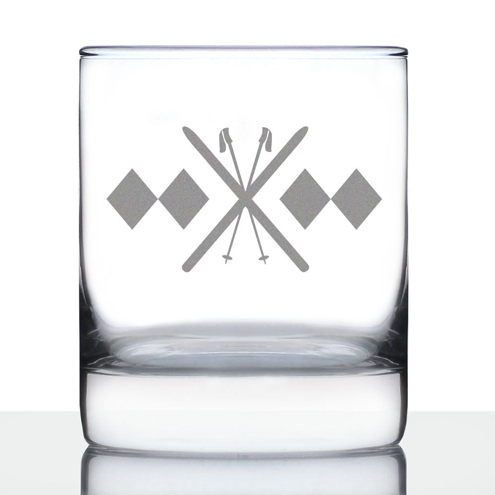 Double Black Diamond Rocks Glass (10.25 oz)