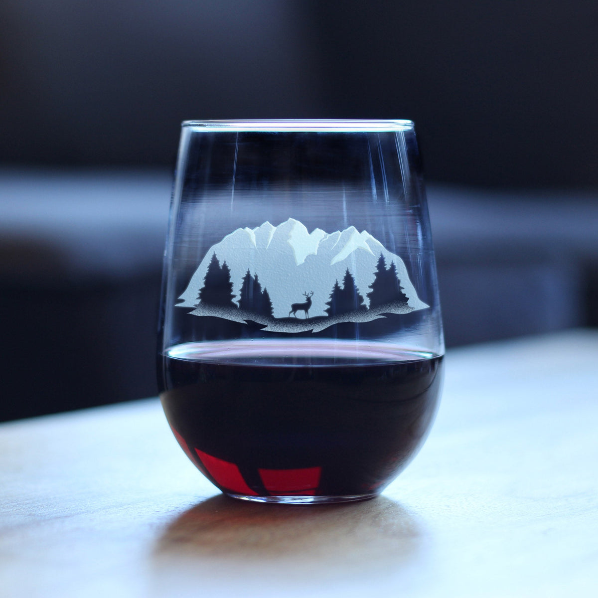 Majestic Mountains Stemless Wine Glass (17 oz)