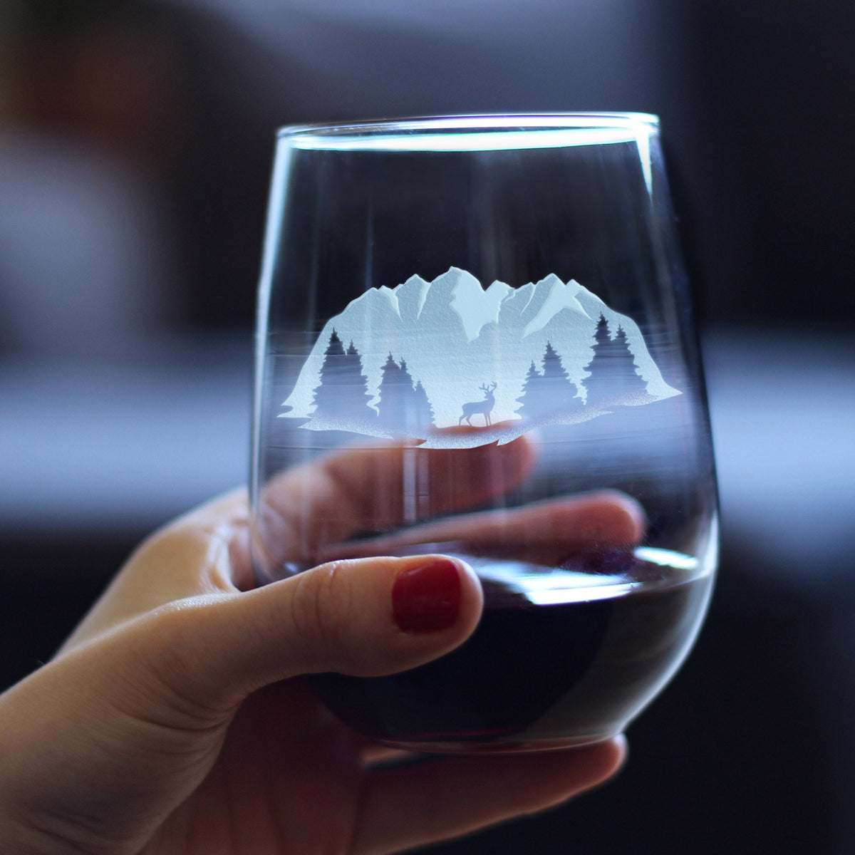 Majestic Mountains Stemless Wine Glass (17 oz)