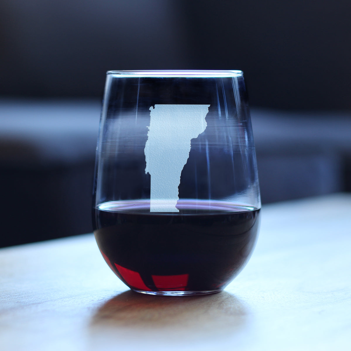 Vermont State Outline Stemless Wine Glass (17 oz)