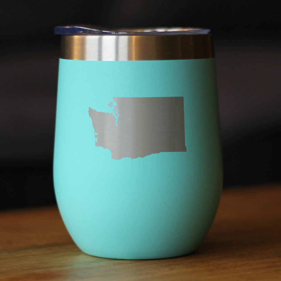 Washington State Outline Wine Tumbler (12 oz)