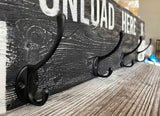 60" Custom Ski and Snowboard Cabin Coat Racks, hangers