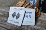 Personalized Ski Snowboard Drink Coasters and Holders