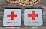 Personalized Ski Snowboard Drink Coasters and Holders