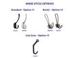 60" Custom Ski and Snowboard Cabin Coat Racks, hangers