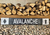 Personalized XL Ski and Snowboard Trail Signs, Mountain Cabin Decor