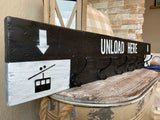 60" Custom Ski and Snowboard Cabin Coat Racks, hangers