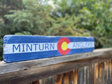 Custom Colorado State Flag Signs - Blue - Single Chair Studios