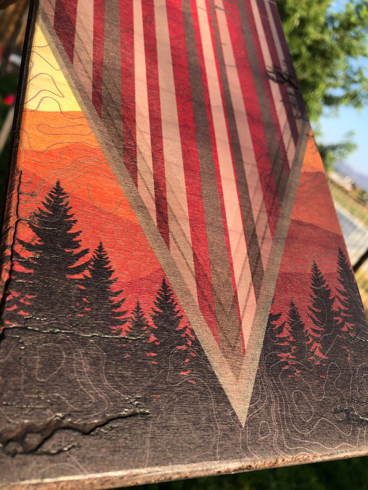 Trees in Forest - Burned Wood Print Artwork
