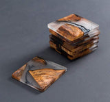 Cedar Wood Epoxy Drink Coasters