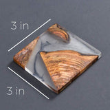 Cedar Wood Epoxy Drink Coasters