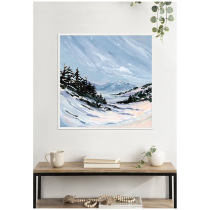 Ski Valley by Emily Kenney Framed Canvas Wall Art Print