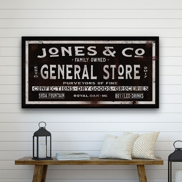 Dry Goods Sign | Personalized General Store Sign | Custom Rustic Farmhouse Sign