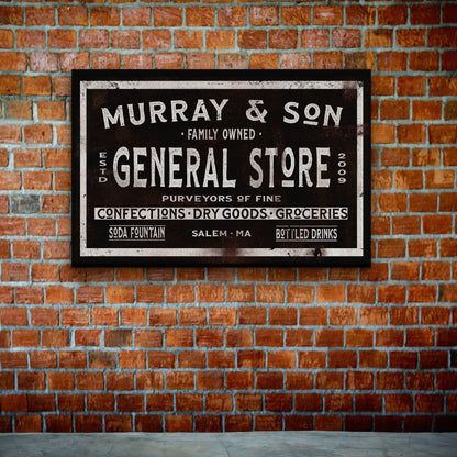 Dry Goods Sign | Personalized General Store Sign | Custom Rustic Farmhouse Sign