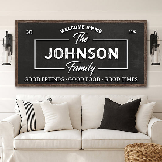 Personalized Welcome Home Wall Sign
