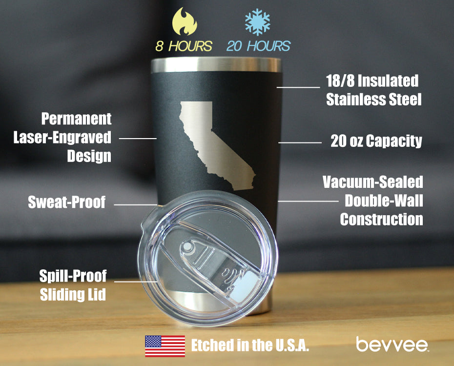 California State Outline Coffee Tumbler (20 oz)