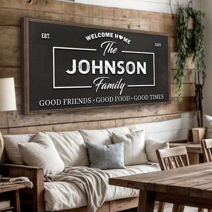 Personalized Welcome Home Wall Sign