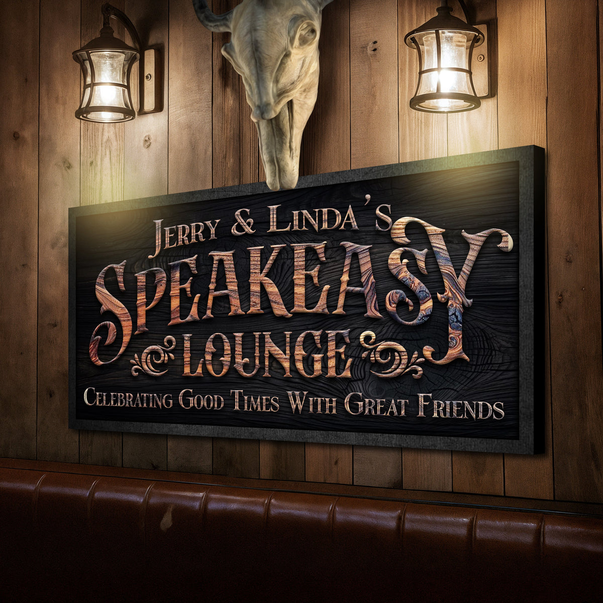 Personalized Speakeasy Lounge Wall Sign