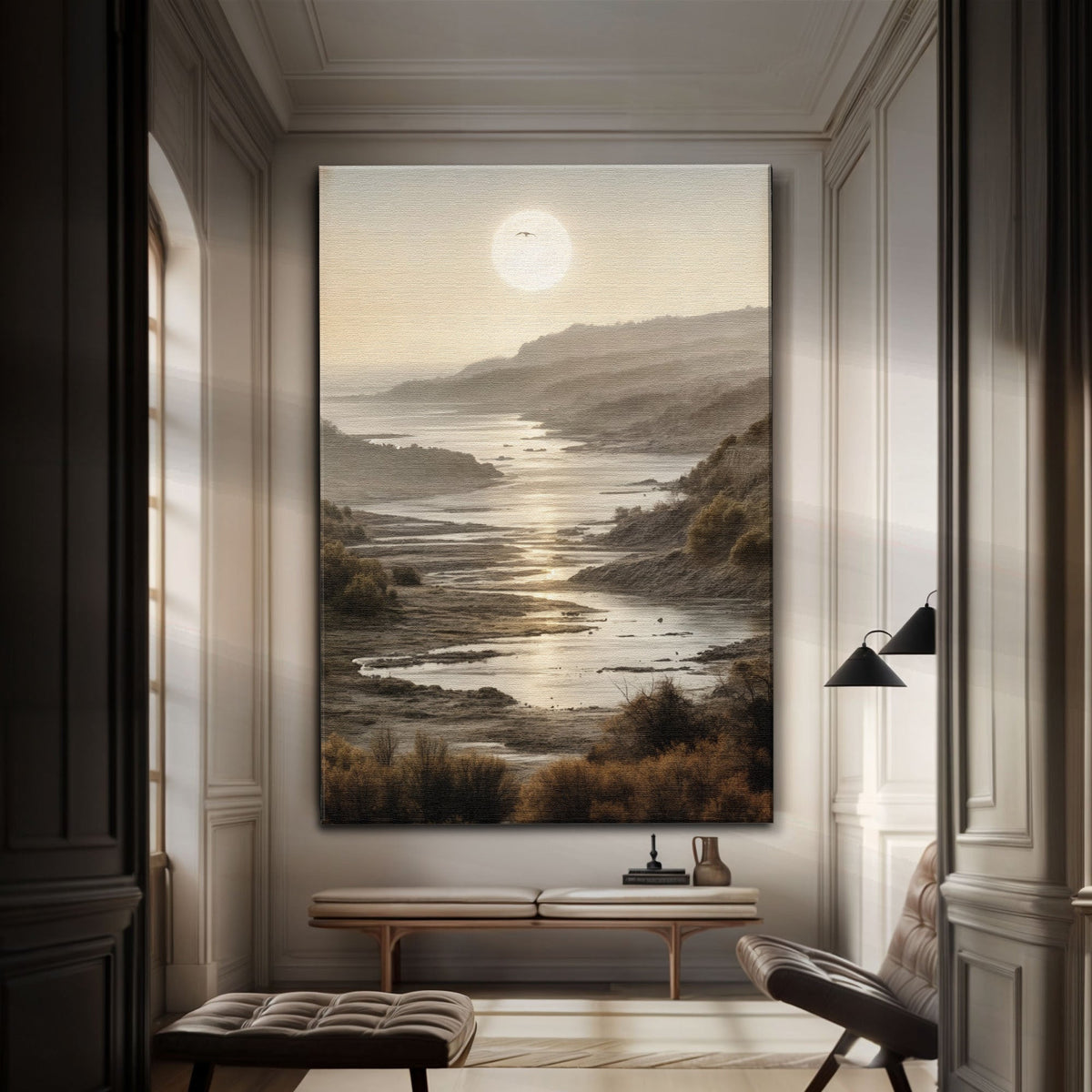 Misty Shores Coastal Impasto Wall Art