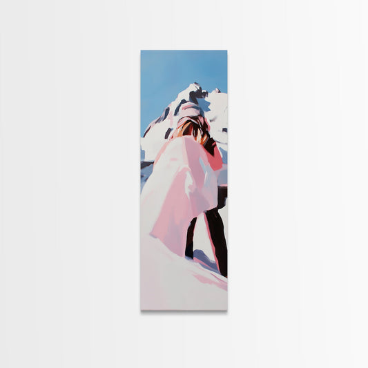 Snowy Mountain Winter Landscape Canvas Print