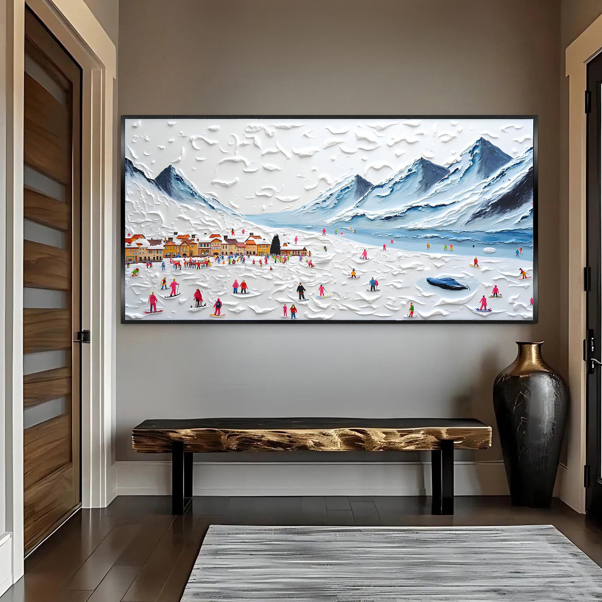 Snow Mountain Abstract Wall Art II