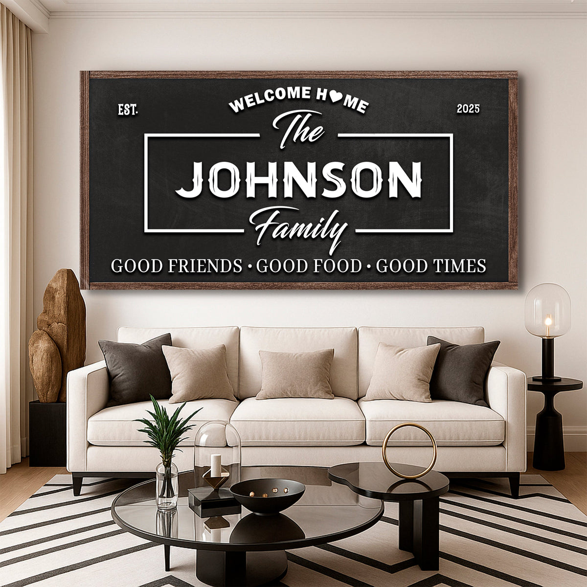 Personalized Welcome Home Wall Sign