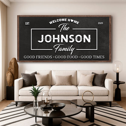 Personalized Welcome Home Wall Sign