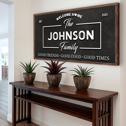 Personalized Welcome Home Wall Sign