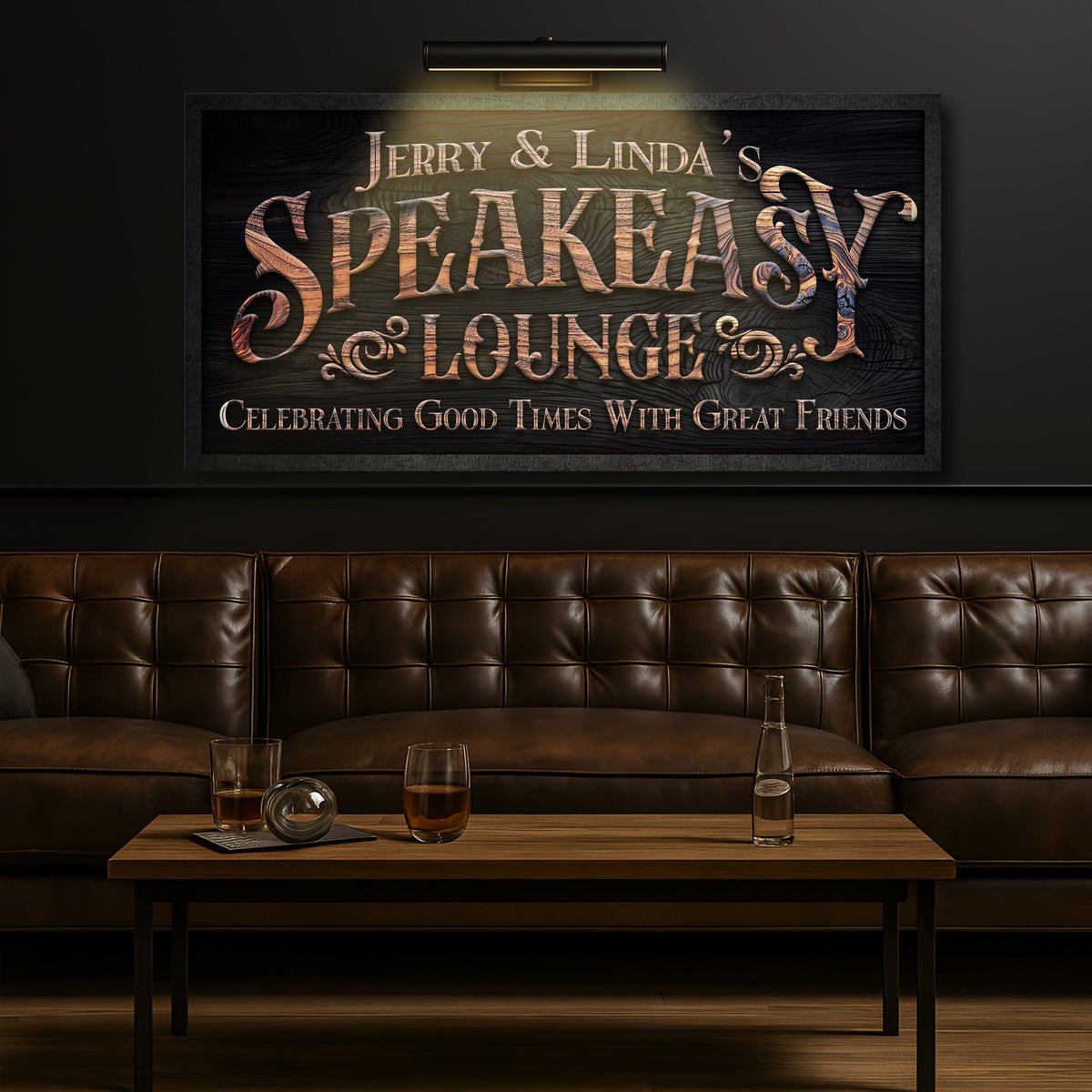 Personalized Speakeasy Lounge Wall Sign