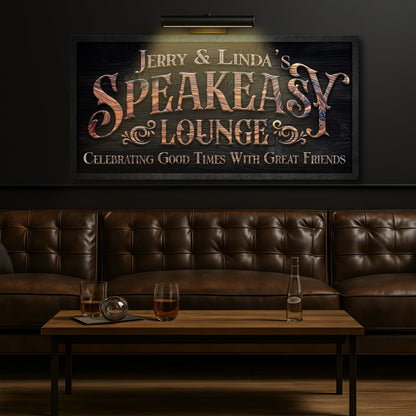 Personalized Speakeasy Lounge Wall Sign