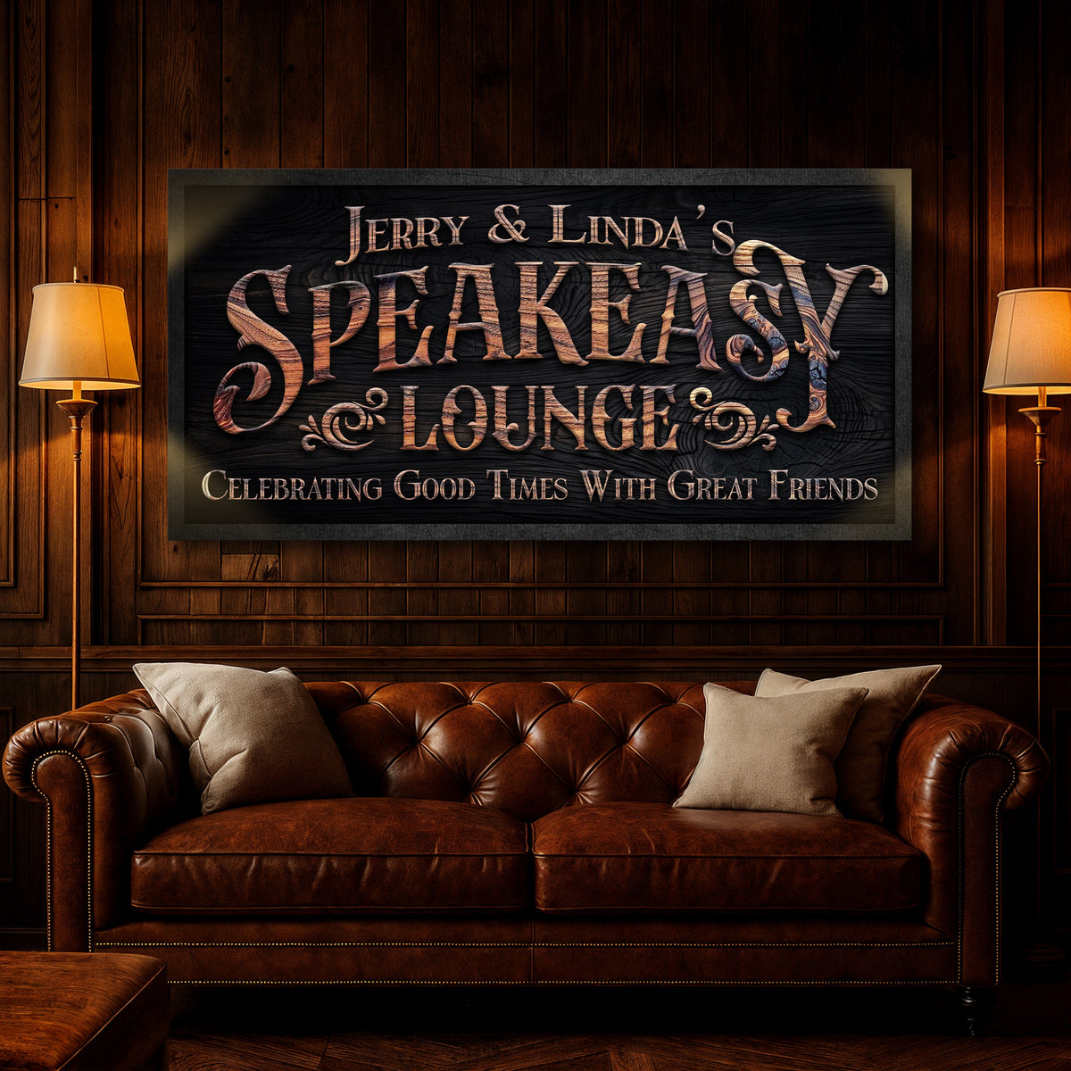 Personalized Speakeasy Lounge Wall Sign