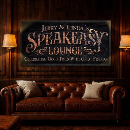 Personalized Speakeasy Lounge Wall Sign