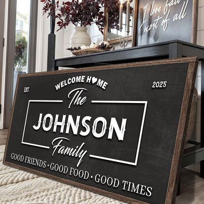 Personalized Welcome Home Wall Sign