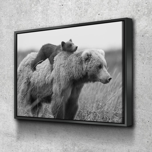 Momma Bear & Cub Canvas Wall Art