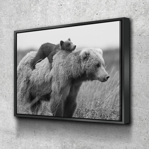 Momma Bear & Cub Canvas Wall Art