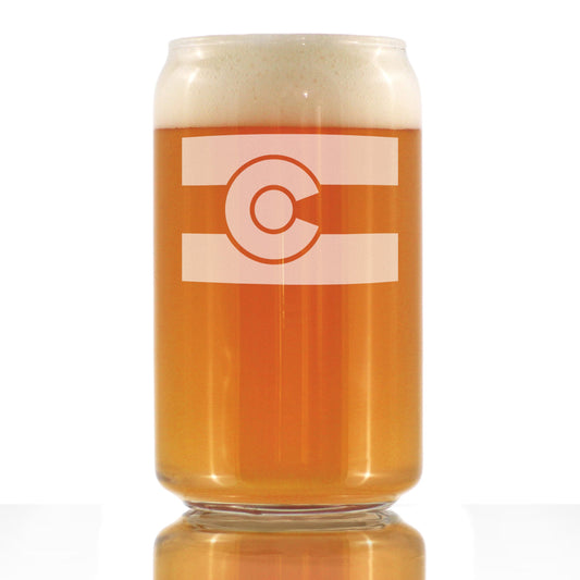 Colorado Flag Beer Can Glass (16 oz)