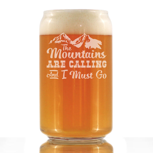 Mountains Are Calling Beer Can Glass (16 oz)