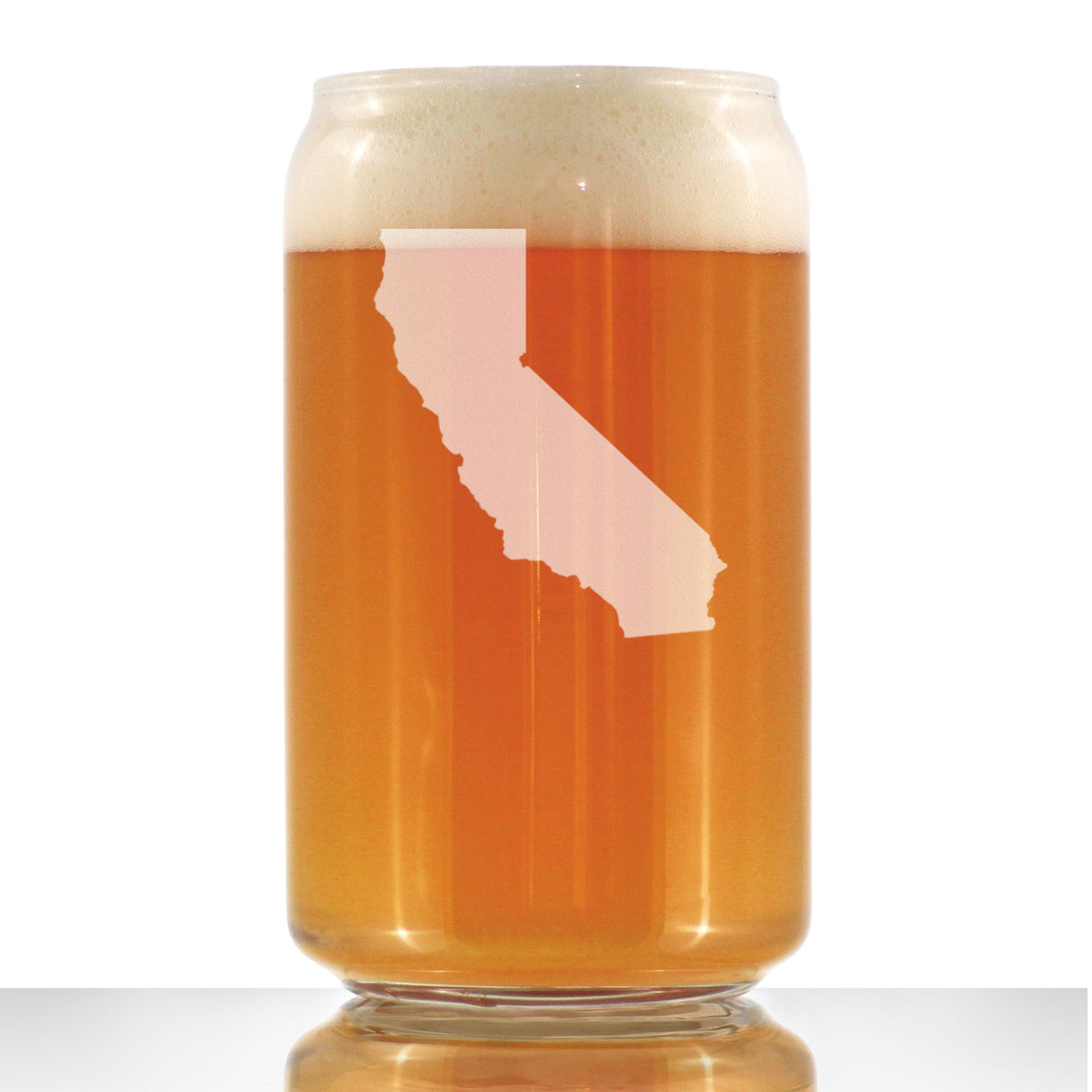 California State Outline Beer Can Glass (16 oz)